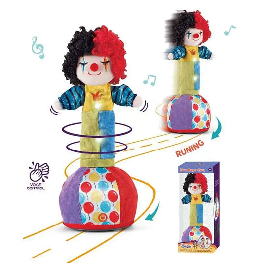 KTX-496019 Dancing Electric Clown Doll with Musical Sounds and Talk Function for Baby and Toddler Gifts