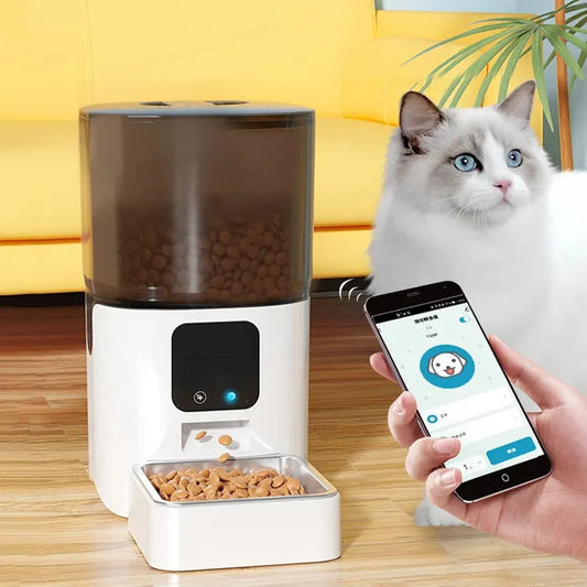 KTX-543955 6L Smart Automatic Cat Feeder with 5G WiFi and Slow Feeding Mode