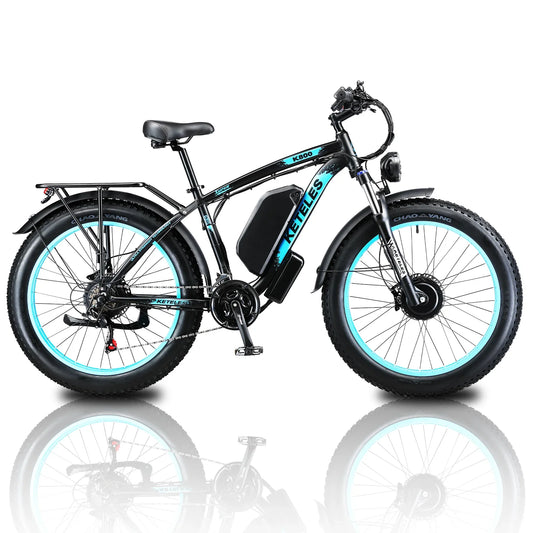 KTX-603603 Dual Motor Electric Mountain Bike 2000W 21-Speed Fat Tire 26'' Aluminum Alloy Frame