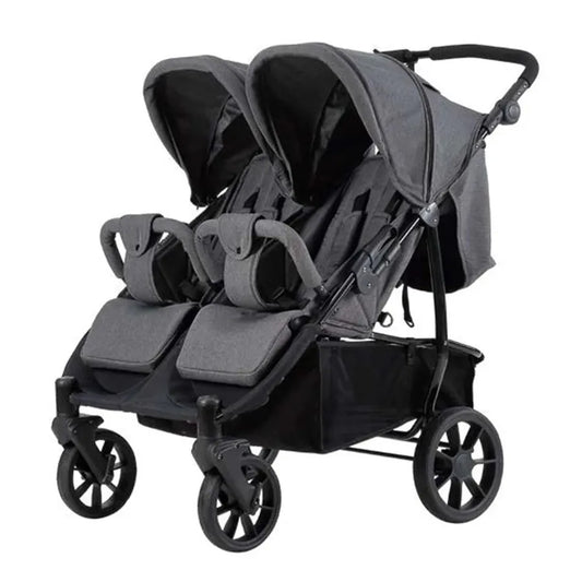 KTX-699475 2-in-1 Luxury Twin Stroller with High Landscape Design, Aluminium Frame and Dual Baskets for Infants