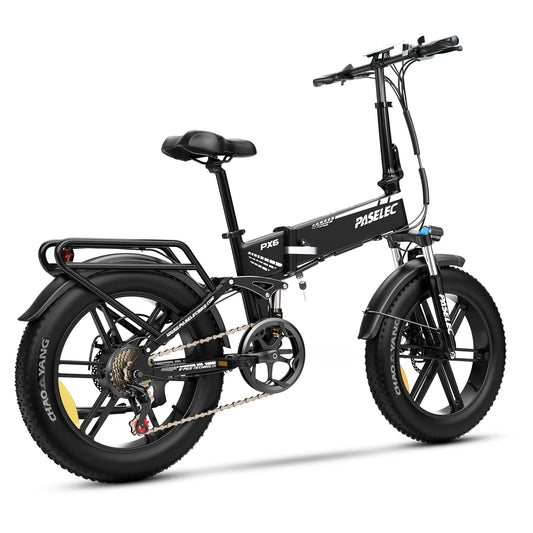 KTX-717715 20-Inch 13AH Lithium Battery Foldable Electric Fatbike with 7-Speed Gears and Disc Brakes