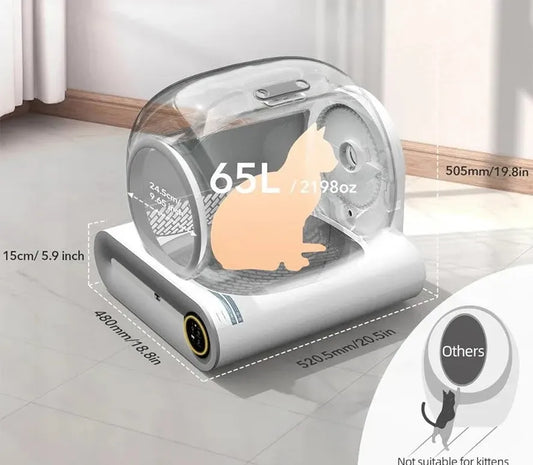 KTX-741715 Automatic Self-Cleaning Cat Litter Box with 65L Capacity and APP Control