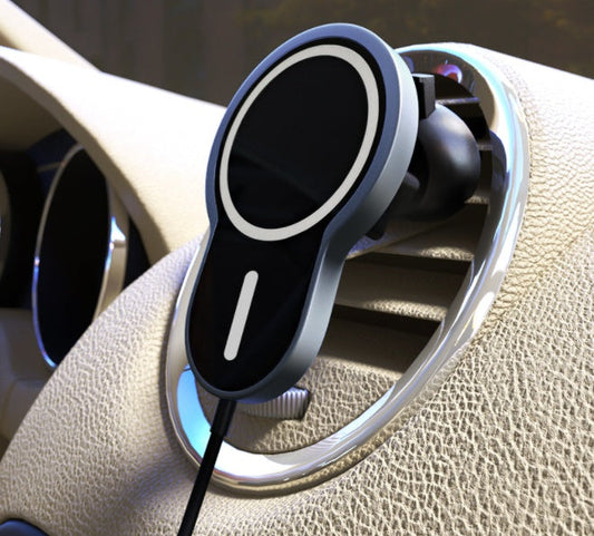 KTX-789587 Magnetic Wireless Car Charger for iPhone and Android Models - Fast Charging Support