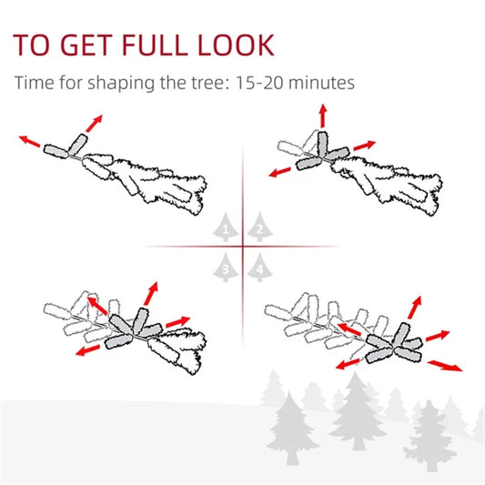 KTX-820755 Customizable 9 ft Eco-Friendly Christmas Tree with Metal Stand for Holiday Displays