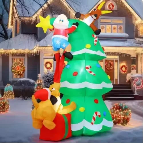 KTX-869331 7.3ft Waterproof Christmas Inflatable Santa Claus Outdoor Decoration