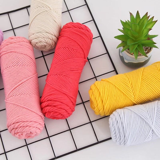 KTX-877459 Thick Cotton Knitting Yarn - 8-Strand Worsted Acrylic Fiber, Ideal for Various Craft Projects