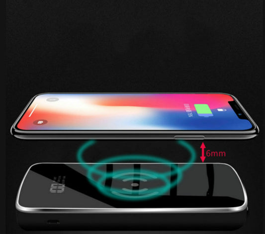 KTX-887891 Ultra-Thin Wireless Charging Power Bank 10000mAh with Customizable Mirror Finish