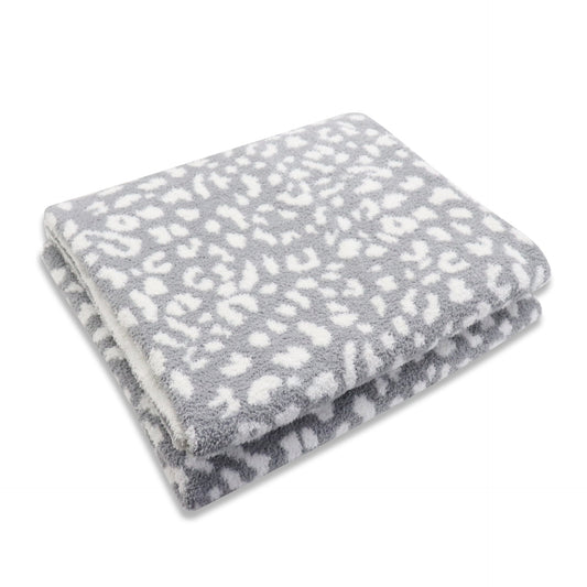 KTX-911379 Cozy Thick Chenille Half Fleece Sofa Blanket - Soft Polyester, Modern Design, 127x152cm