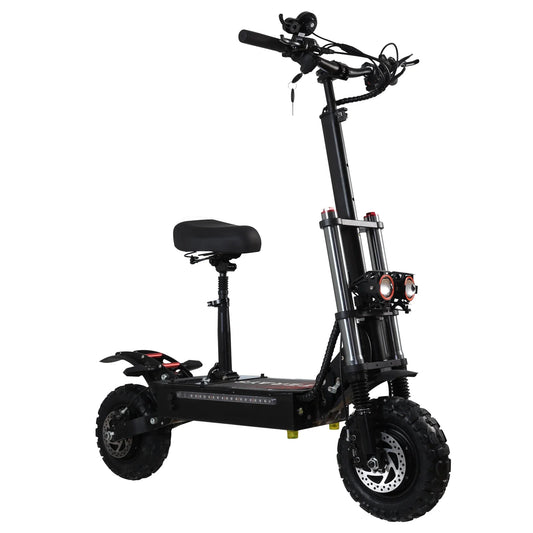 KTX-932307 11-Inch Fat Tire Off-Road Electric Scooter with Dual Motor, 90-100 KM Range, 3000W Power, and Waterproof Design