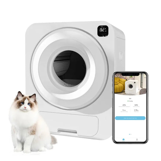 KTX-938323 Smart Automatic Cat Litter Box with WiFi App Control and Self-Cleaning Feature