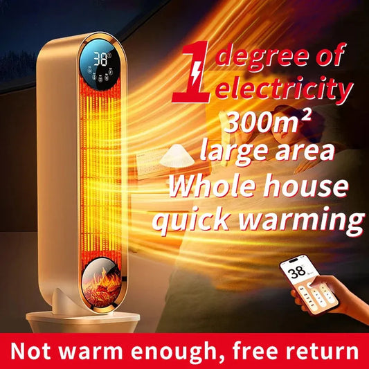 KTX-948115 Graphene Electric PTC Heater with Overheat and Tip-Over Protection for Small Indoor Spaces