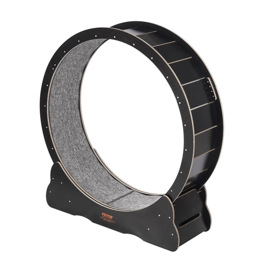 Wooden Cat Exercise Wheel, 43.3 Inches Large Cat Treadmill Wheel For Indoor Cats, Cat Running Wheel With Detachable Carpet & Cat Teaser For Running,Walking,Training, Suitable For Most Cats