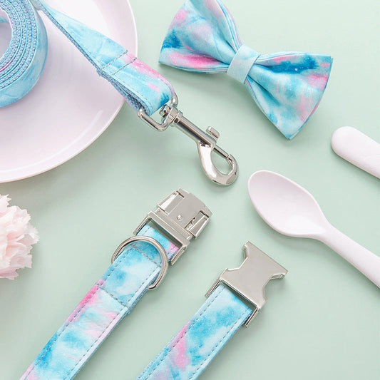 Custom Lettering Dog Collar Print Personality Suit