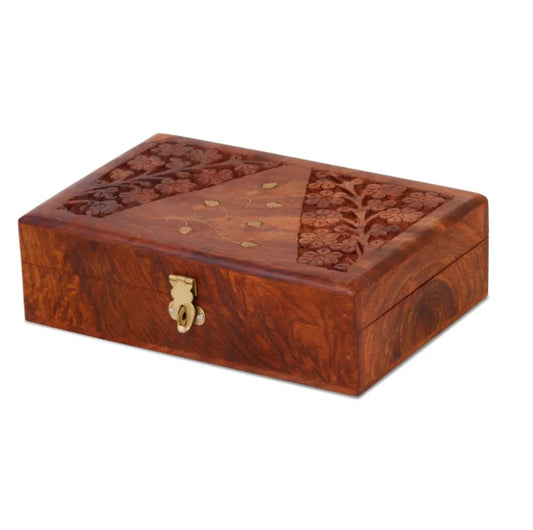 KTX-221011 Wooden Multipurpose Storage Organizer Box for Home, Kitchen, and Office