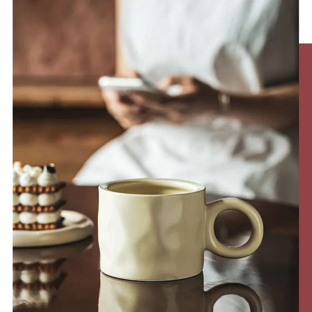 KTX-990163 Large Capacity Ceramic Coffee Mug with Handle - 450ml for Coffee, Tea and Beverages