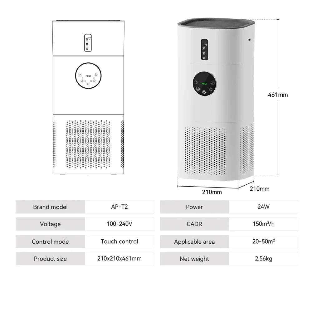 KTX-914195 H13 True HEPA Air Purifier with Humidifier for Allergies and Pet Hair in Home Environments
