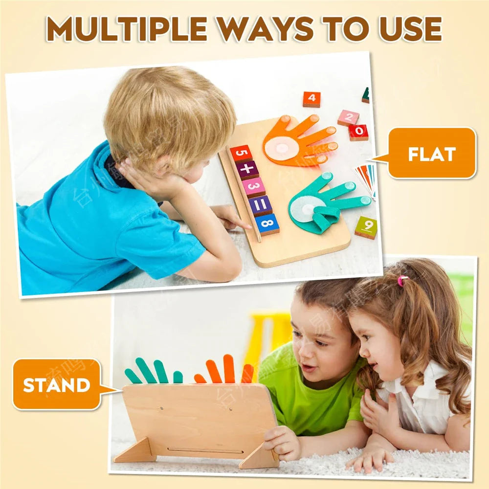 KTX-148115 Montessori Finger Counting Game - Educational Wooden Sensory Toy for Preschool Children