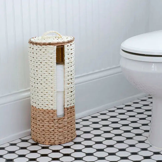KTX-842131 3-Piece Water Hyacinth Bathroom Set for Functional Decor