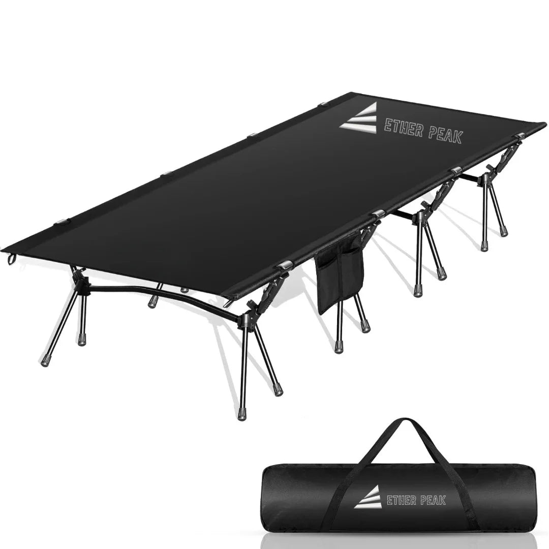 KTX-355667 Heavy Duty Portable Folding Camping Cot for Outdoor Use, Compact and Easy to Set Up Stretchers