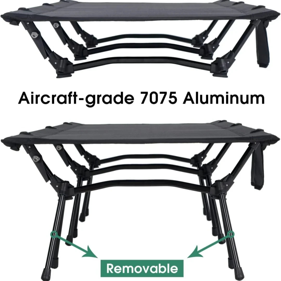 KTX-355667 Heavy Duty Portable Folding Camping Cot for Outdoor Use, Compact and Easy to Set Up Stretchers