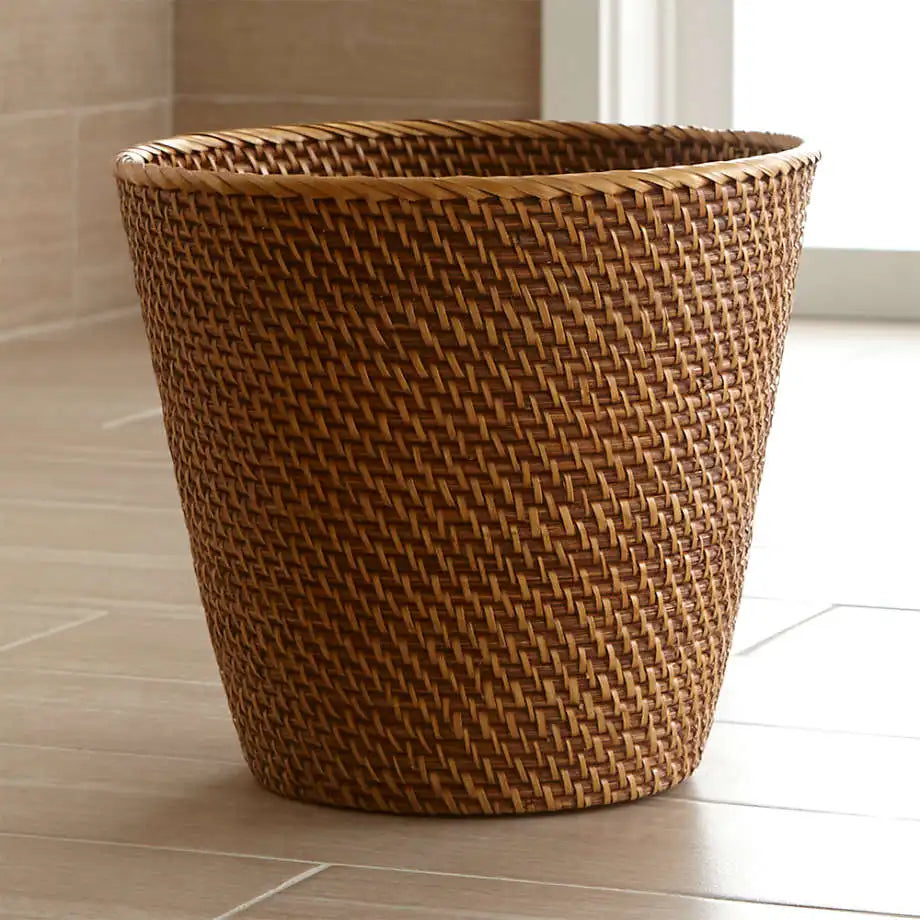 KTX-907667 Rattan Bathroom Accessories Set for Elegant Home Décor