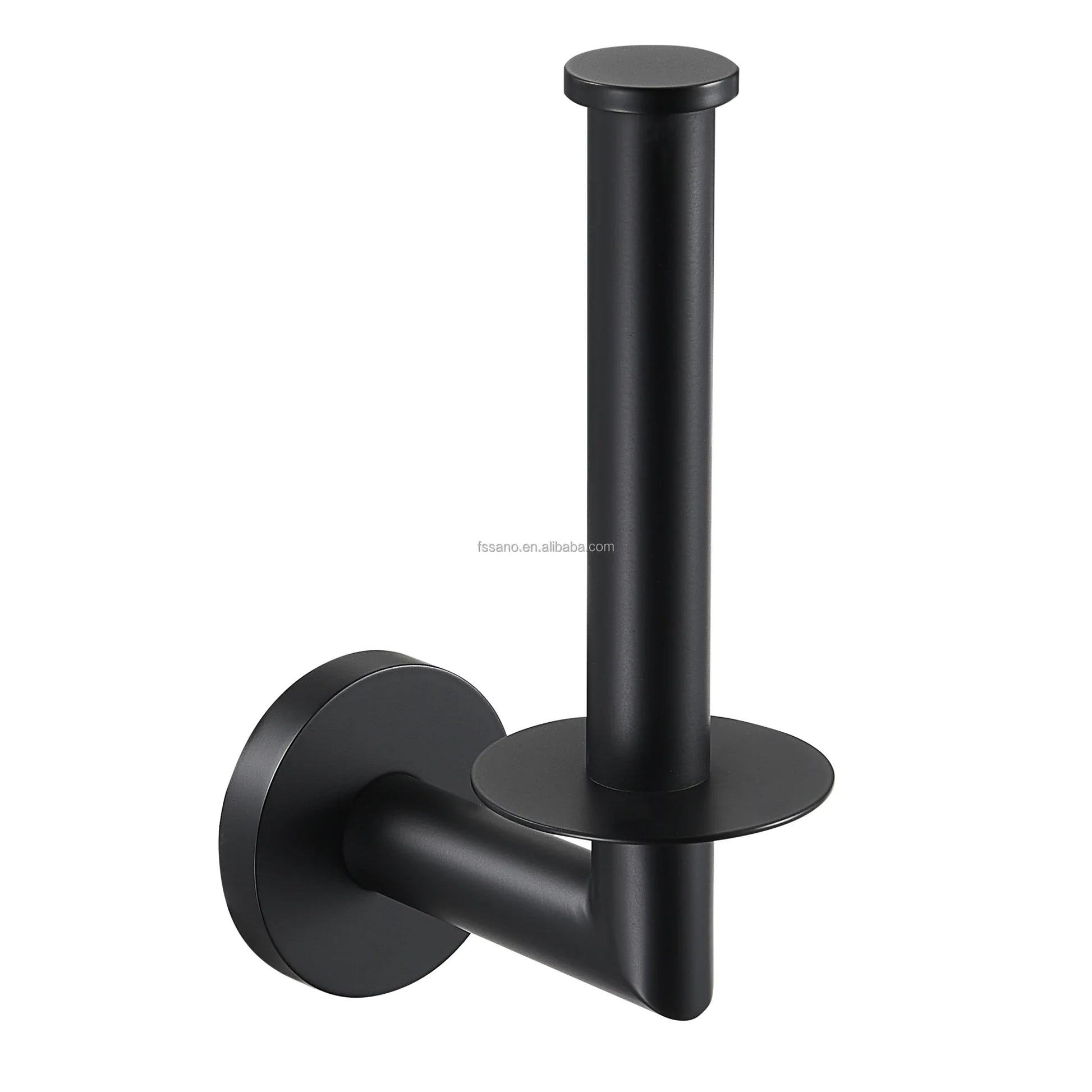 KTX-726867 Matte Black Stainless Steel 304 Bathroom Accessory Set with Towel Rack and Toilet Paper Holder