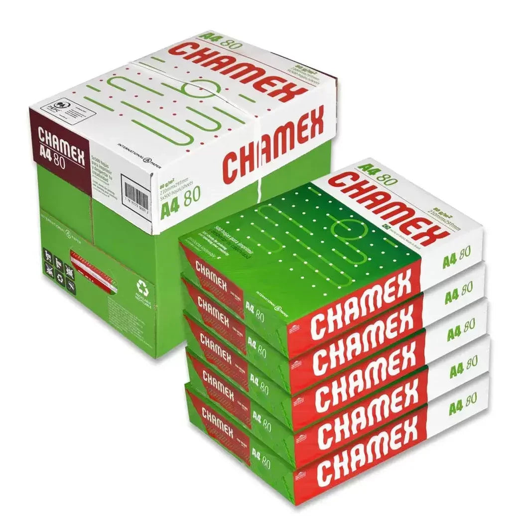 KTX-985427 Chamex A4 Copy Paper - Available in 80GSM, 75GSM & 70GSM, 500 Sheets Per Ream