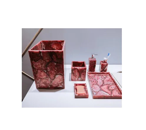 KTX-481683 Resin Bathroom Set with Toothpaste, Soap, and Lotion Dispensers - Custom Size Available