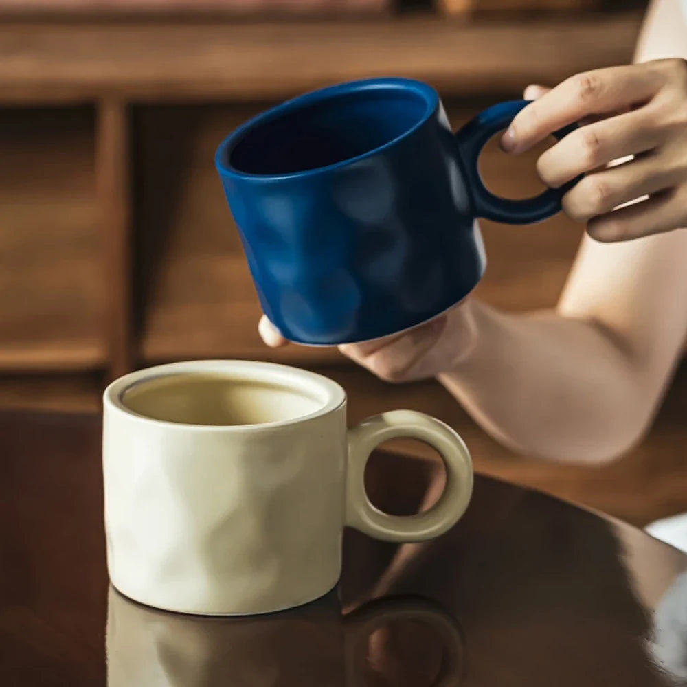 KTX-990163 Large Capacity Ceramic Coffee Mug with Handle - 450ml for Coffee, Tea and Beverages