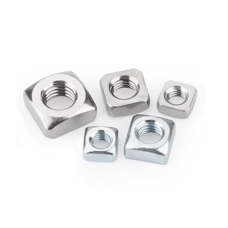 KTX-000979 Stainless Steel Square Nuts DIN 557 for M3, M5, M6, M8, M10, M12 Bolts Fixing