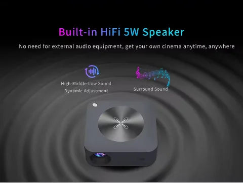 KTX-318931 1080P FHD LCD Projector with 400 ANSI Lumens and Android 12.0 for Home Theatre and Education