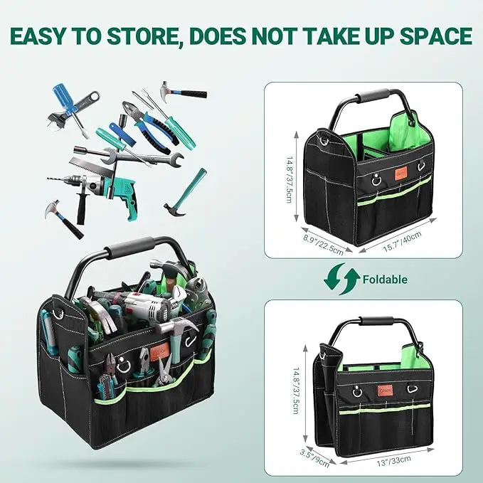 KTX-214547 Custom Multi-Pocket Open Top Tool Storage Organizer Bag in Nylon