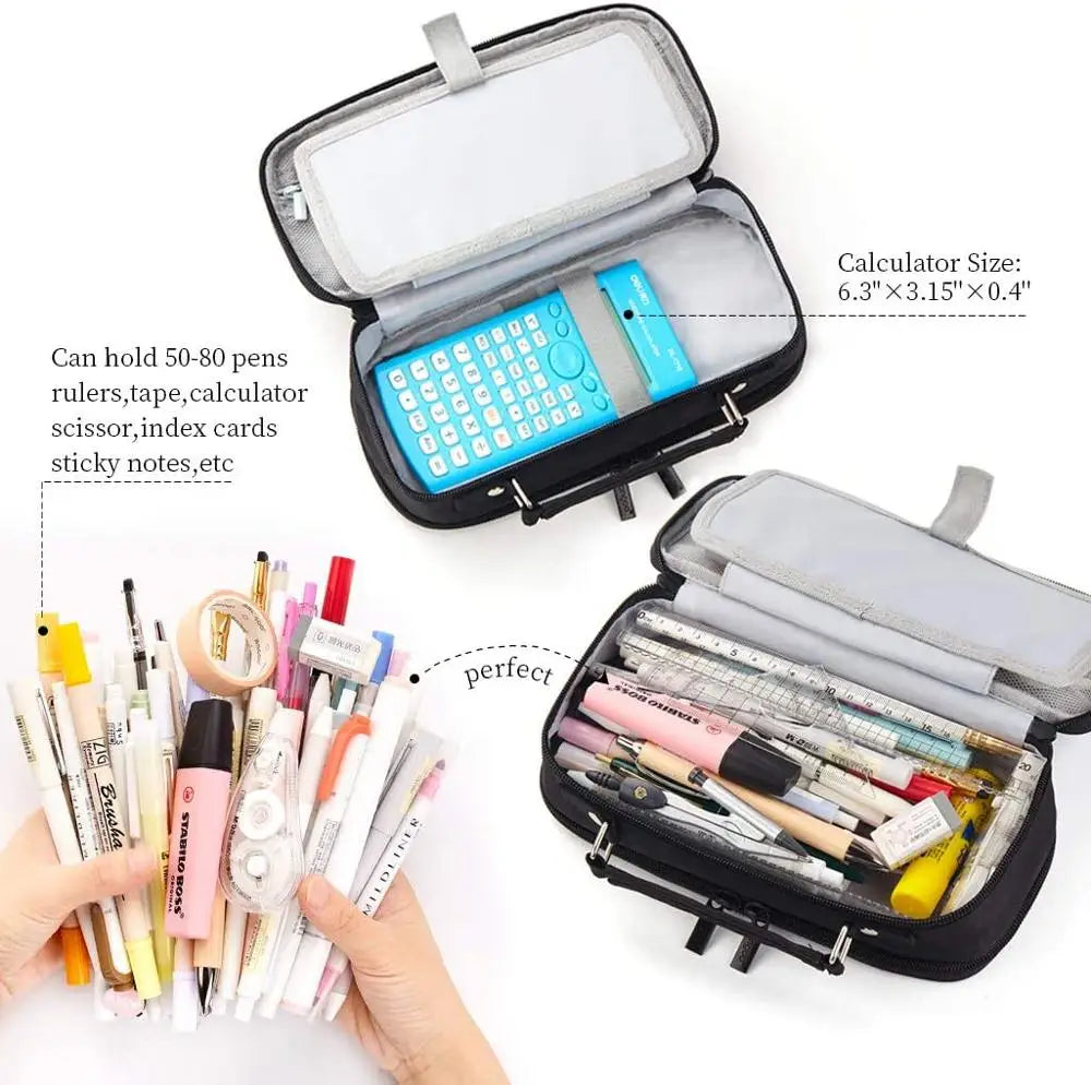 KTX-384083 Custom Multi-Compartment Office Pen Organizer and Pencil Case for School Use