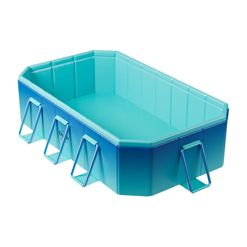 KTX-126291 Outdoor Folding Inflatable Swimming Pool for Kids and Adults - Durable PVC and PC Material