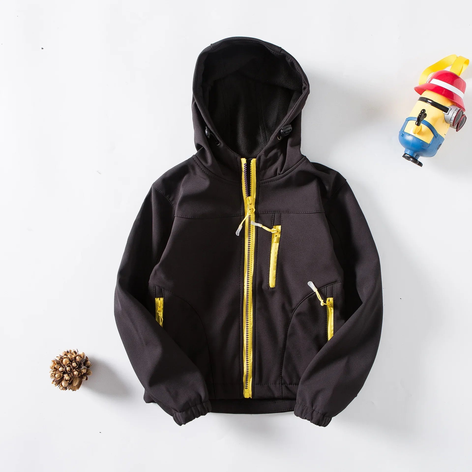 KTX-670355 Girls Winter Fleece Jackets for Children Waterproof Solid Pattern Children's Jackets Winter Jackets for Girls