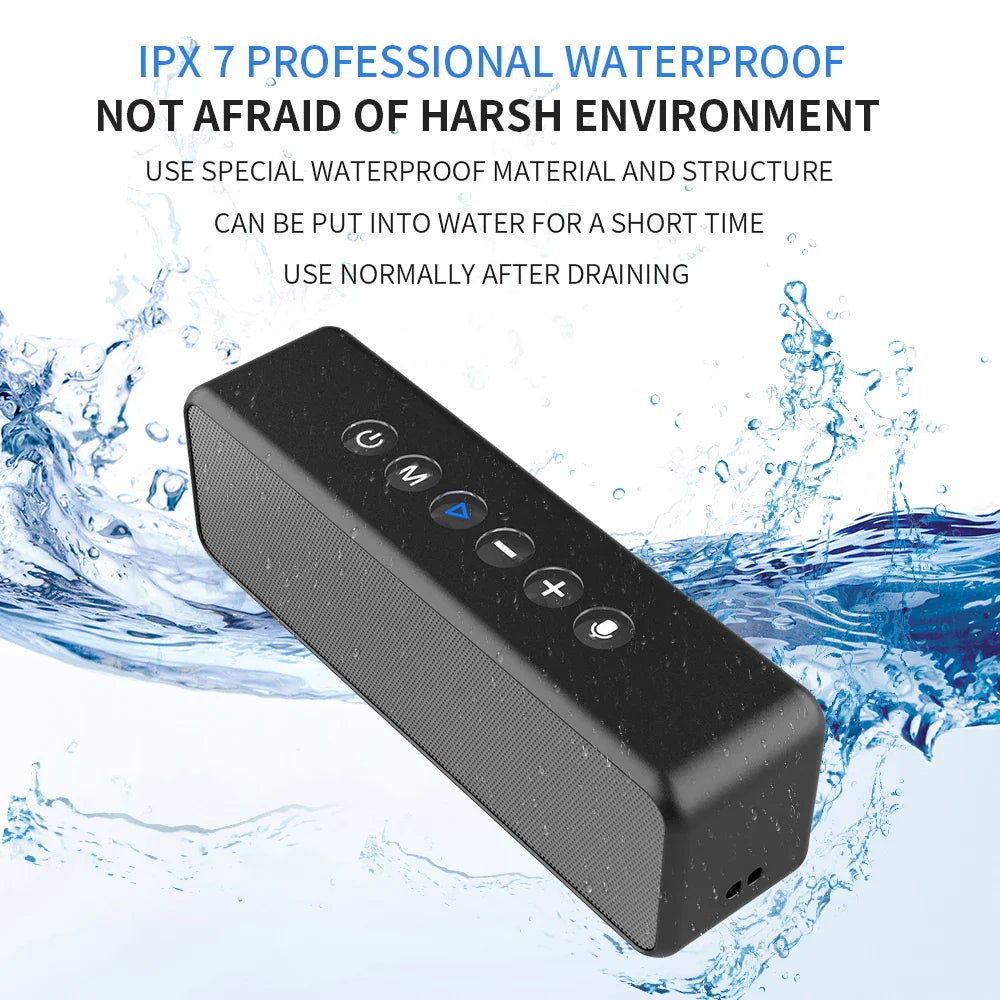 KTX-939859 Portable Wireless Speaker with IPX7 Waterproof Rating and 24 Hours Playtime, Dual 20W Bass Performance