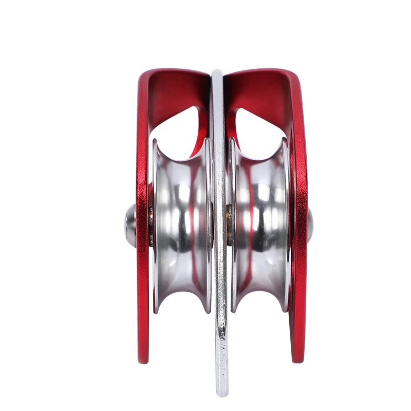 KTX-912723 Aluminium Double Pulley for Climbing and Lifting in Outdoor Activities