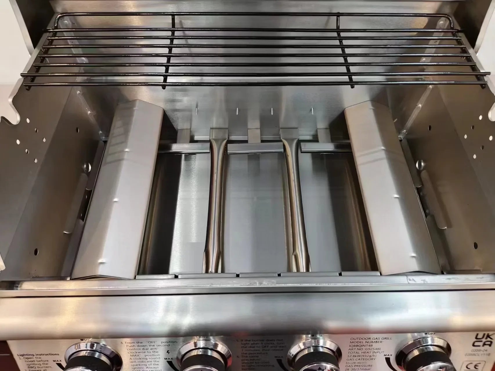 KTX-662419 Built-in Propane BBQ Gas Grill Smoker - Heavy Duty Stainless Steel for Outdoor Kitchen