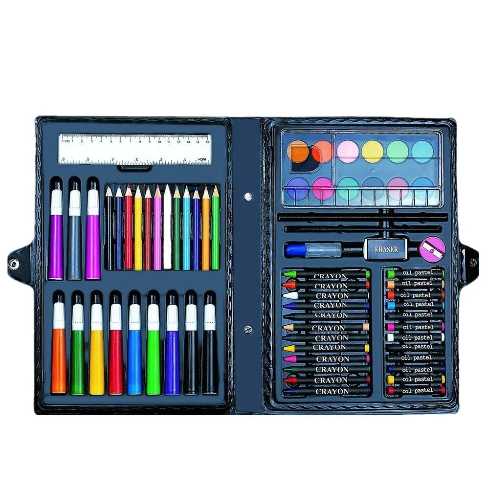 KTX-879059 Kids 68-Piece Art Set with Crayons, Oil Pastels, and Pencils for Drawing and Writing