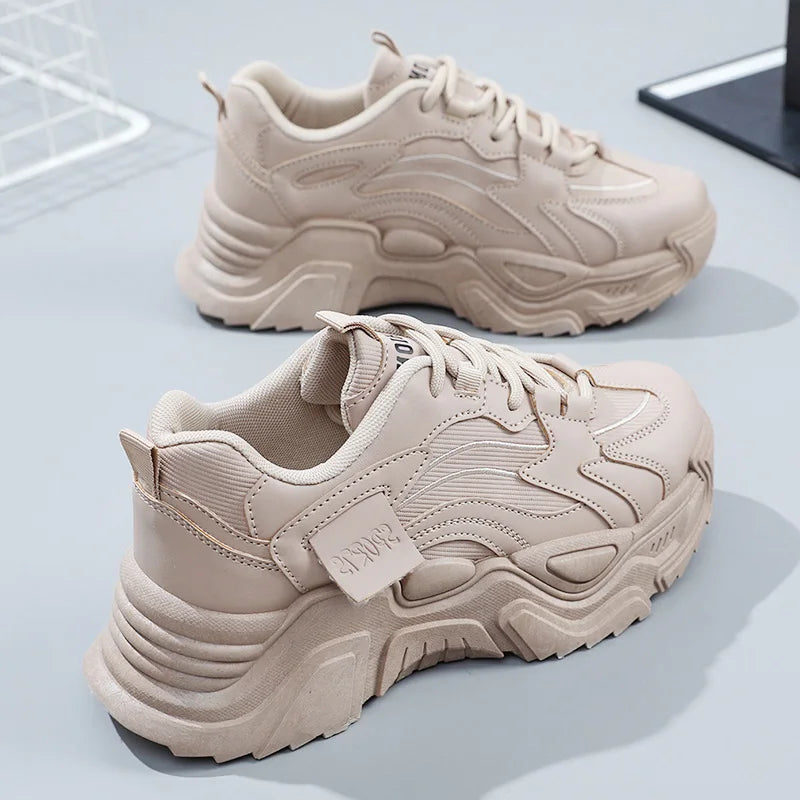 KTX-573203 XQ103 New Solid Color Sports Shoes Spring and Autumn Versatile Anti slip Running Shoes Student Leather Board Shoes
