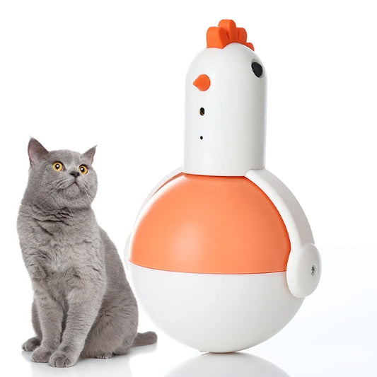 KTX-931475 Automatic Teasing Cat Toy with Realistic Sounds and Laser Tumbler Ball