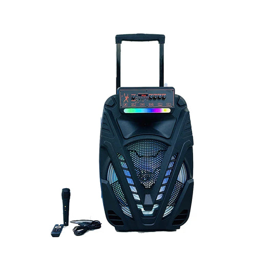KTX-580563 15 Inch Portable Trolley Speaker with Wireless Sound and Subwoofer