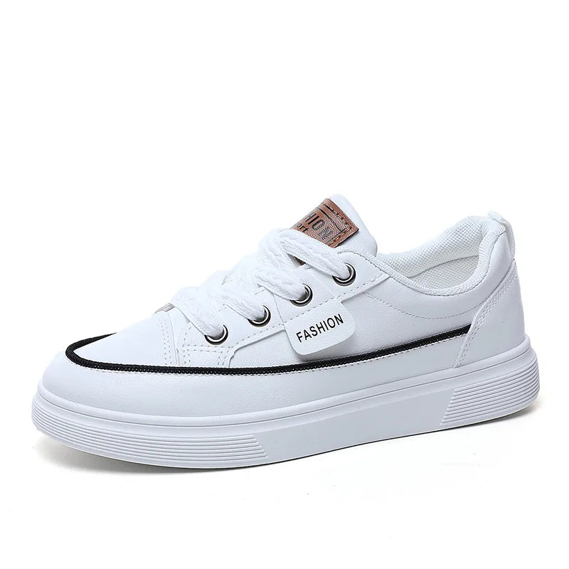 KTX-311059 YQ30 Summer New Casual Little White Shoes Leather Elevated Thin Sole Durable Versatile Board Shoes