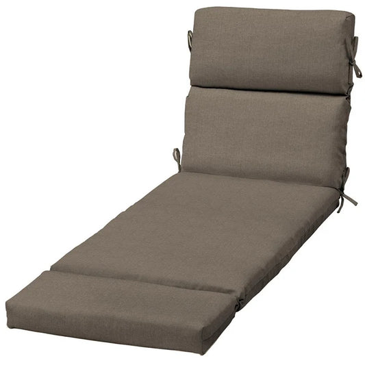 KTX-413779 Dark Gray Custom Embroidered Outdoor Cushion Covers for Chaise Lounge - Water Repellent, 100% Polyester