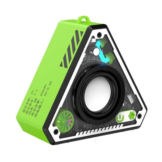 KTX-073235 Transparent Wireless Bluetooth Speaker with LED Lights and Mini Subwoofer - TWS Stereo Sound Box