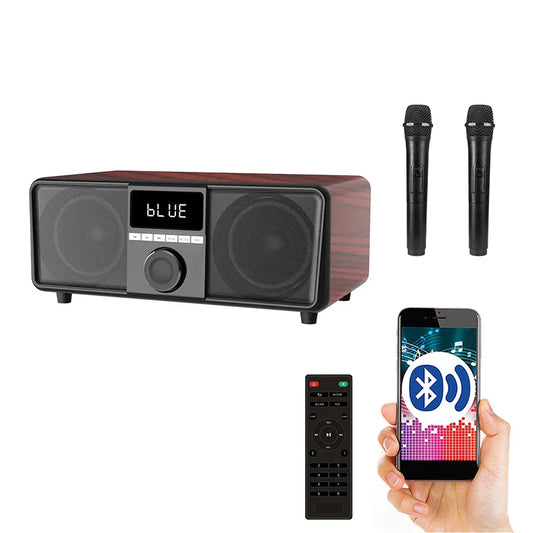 KTX-908243 Portable Dual 4 Inch Bluetooth Subwoofer Speaker with Microphone and Hi-Fi Sound for Home Theatre