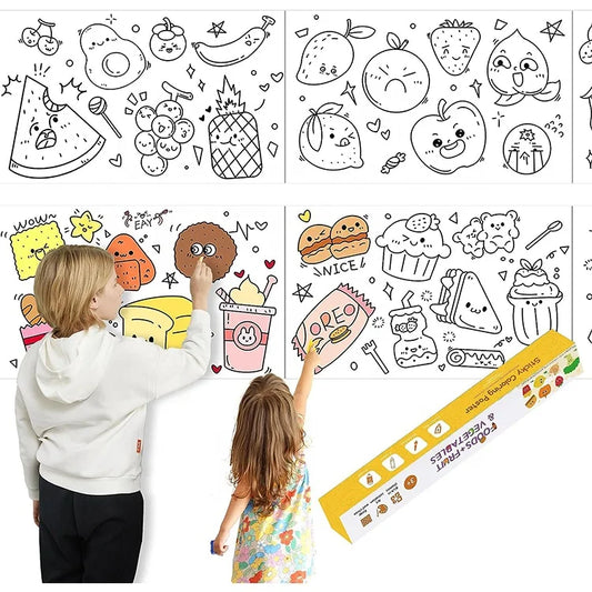 KTX-845139 Creative Removable Paper Graffiti Drawing Wall Poster Roll for Children's Art and Canvas Painting