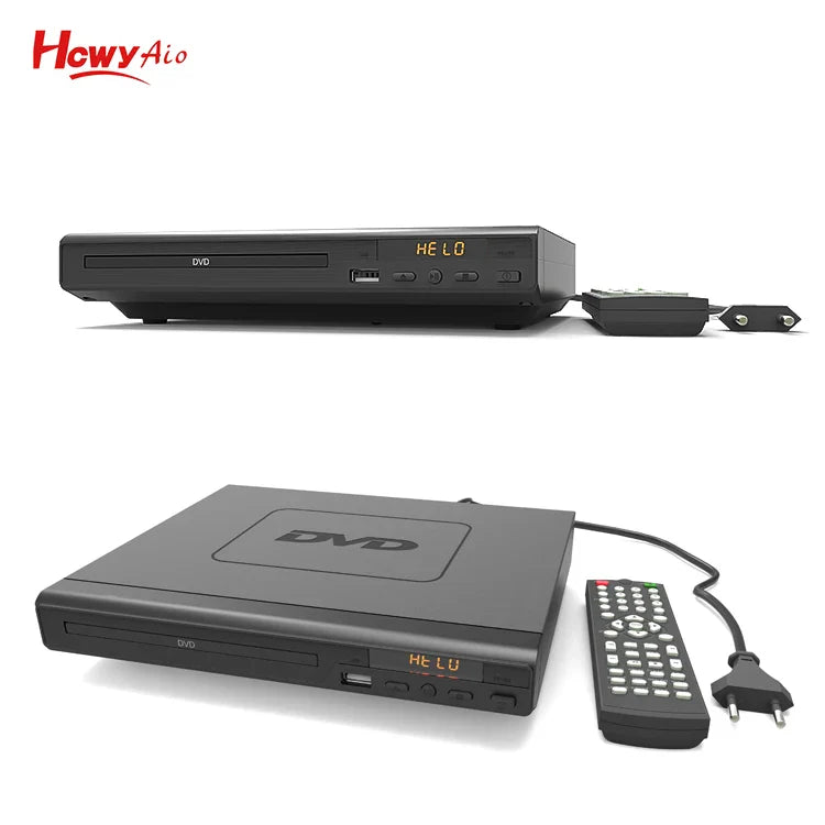 KTX-681683 Portable DVD Player Box with Remote, Multi-Format Playback, LED Display, and USB Compatibility