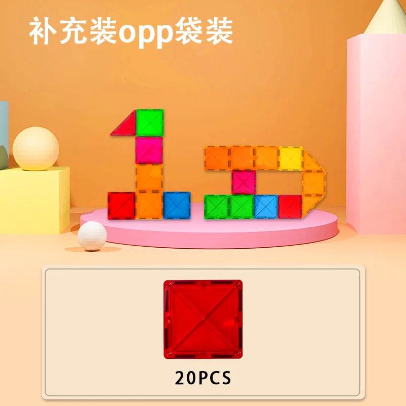 KTX-962707 Magnetic Building Blocks Set for Creative Assembly and Educational Play – Colourful DIY Tiles for Kids