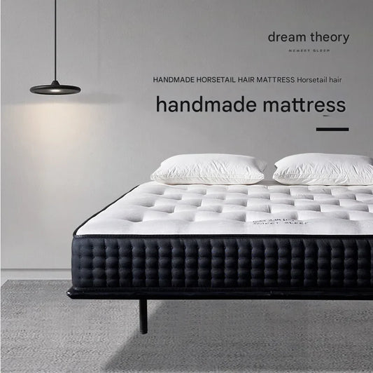 KTX-196115 Luxury Black Ponytail Mattress Set – Hard Foam & Pocket Spring Mattress for Single Bed Sleeping